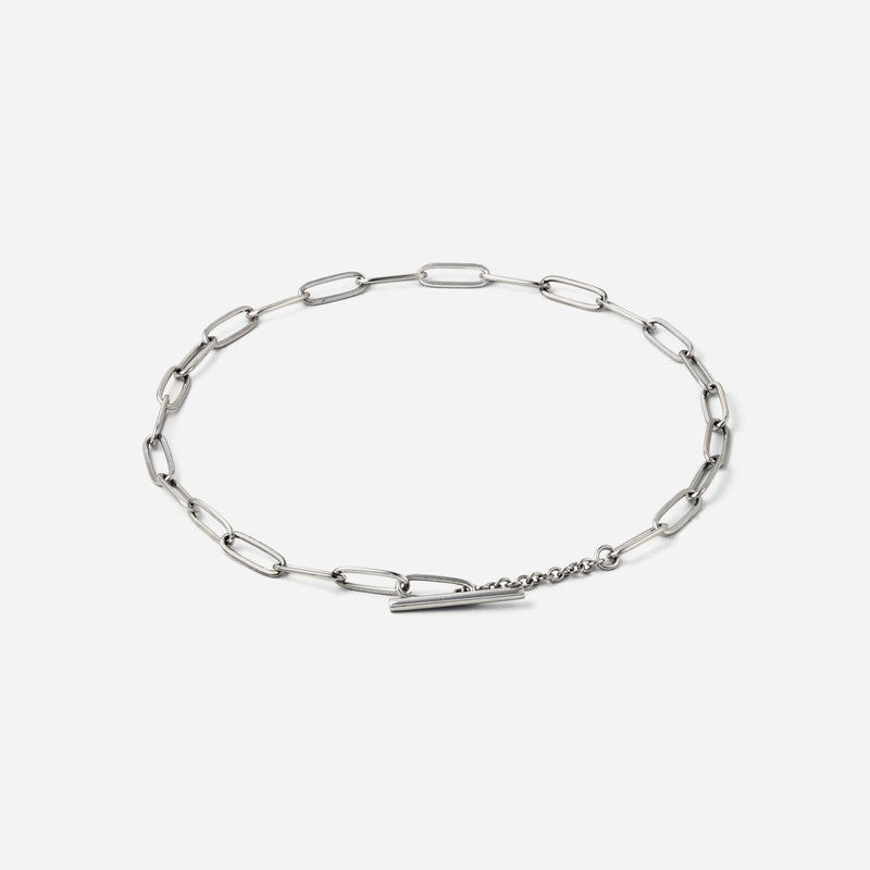 A003 stainless - oval chain anklet - silver – VAYA CON DIOS