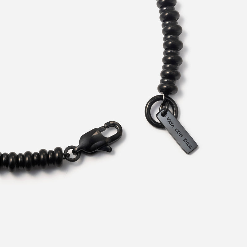 B81 stainless - uneven beads bracelet - black