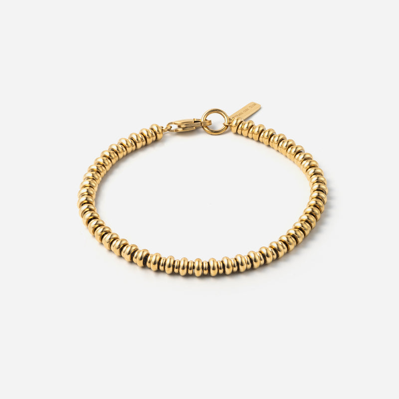 B81 stainless - uneven beads bracelet - gold