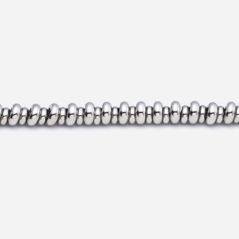 B81 stainless - uneven beads bracelet - silver