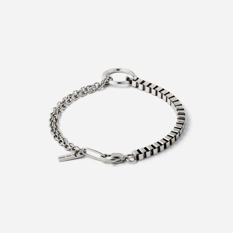 B82 stainless - box/azuki chain bracelet - silver