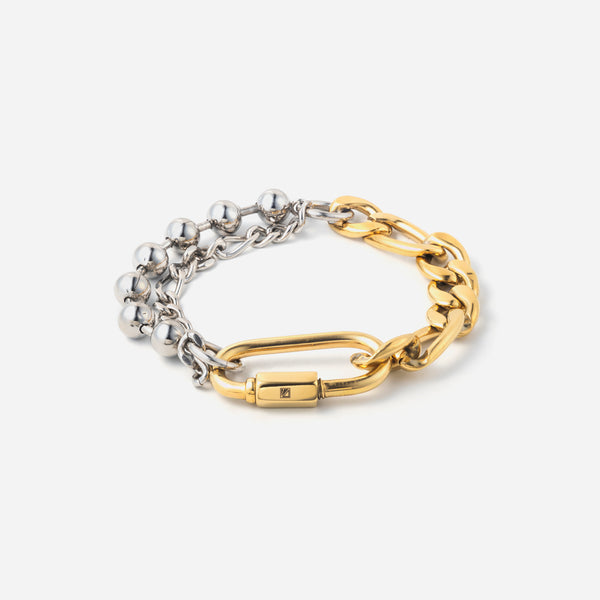 B83 stainless - O-carabiner chain bracelet - gold – VAYA CON DIOS