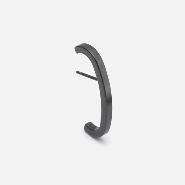 E165 stainless - fake ear cuff pierce（single）- black