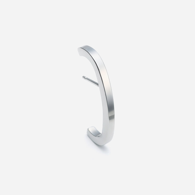 E165 stainless - fake ear cuff pierce（single）- silver