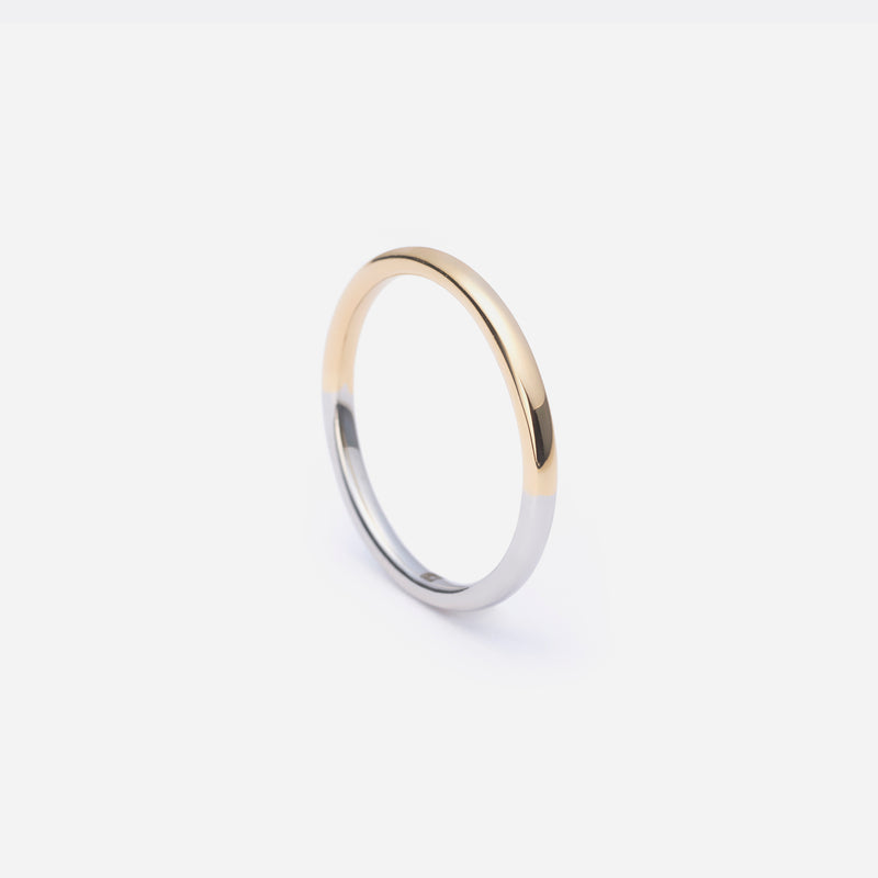 R115 stainless – half color ring - gold