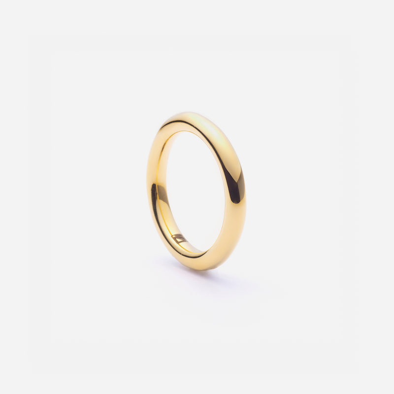 R119 stainless – fat ring - gold