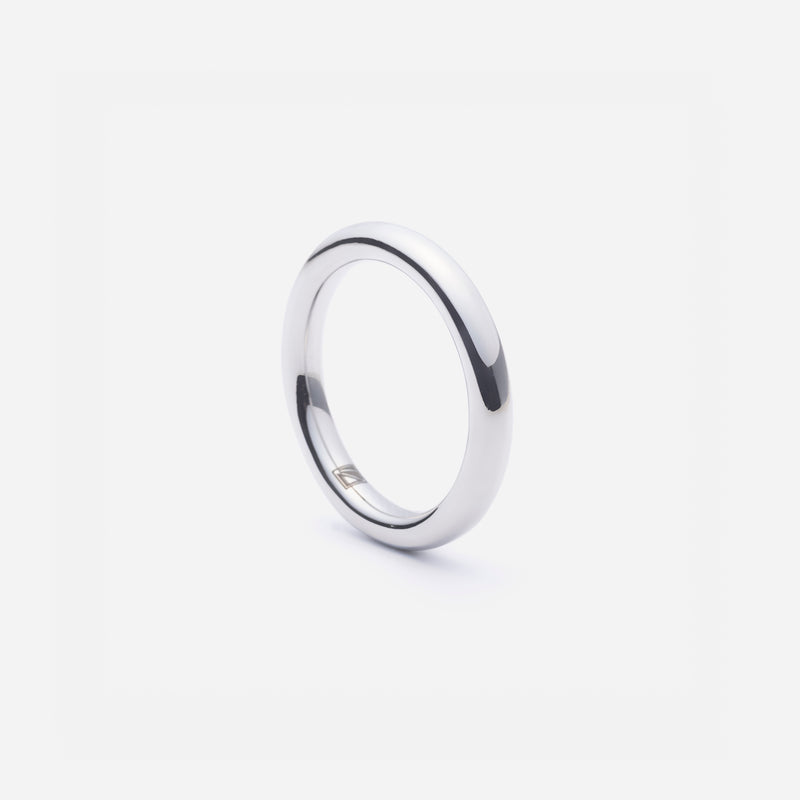 R119 stainless – fat ring - silver
