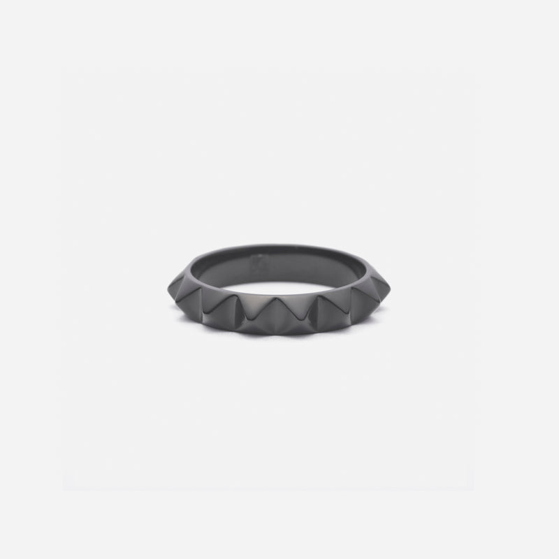 R120 stainless – studs ring - black