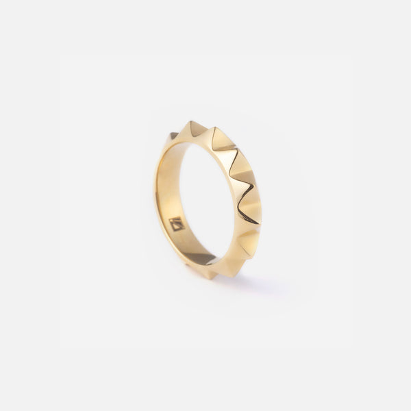 R120 stainless – studs ring - gold