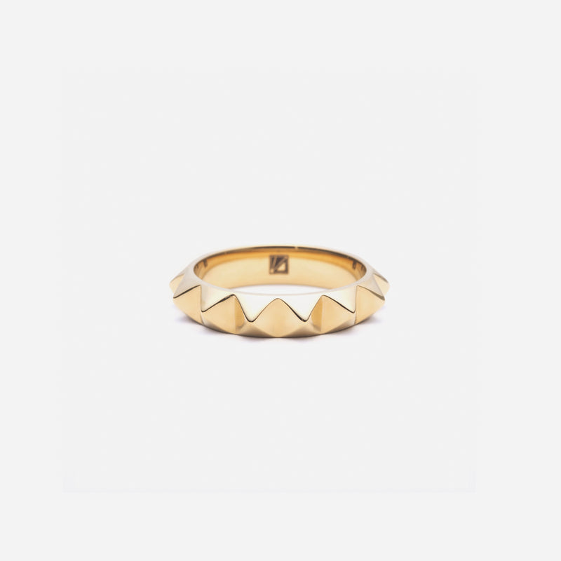 R120 stainless – studs ring - gold