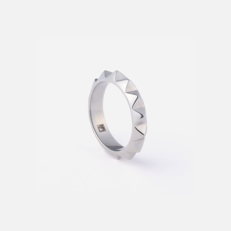 R120 stainless – studs ring - silver