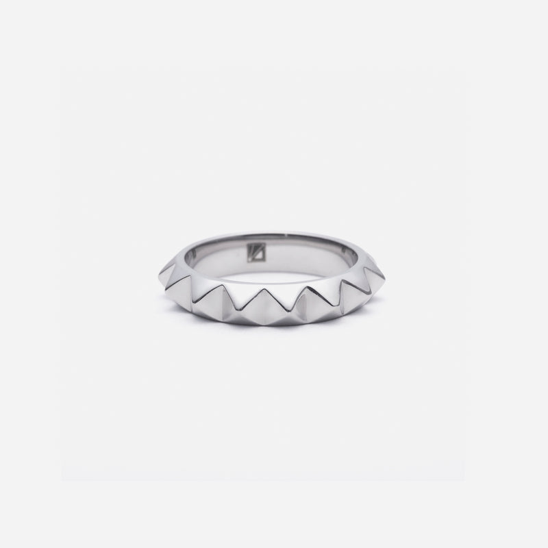 R120 stainless – studs ring - silver