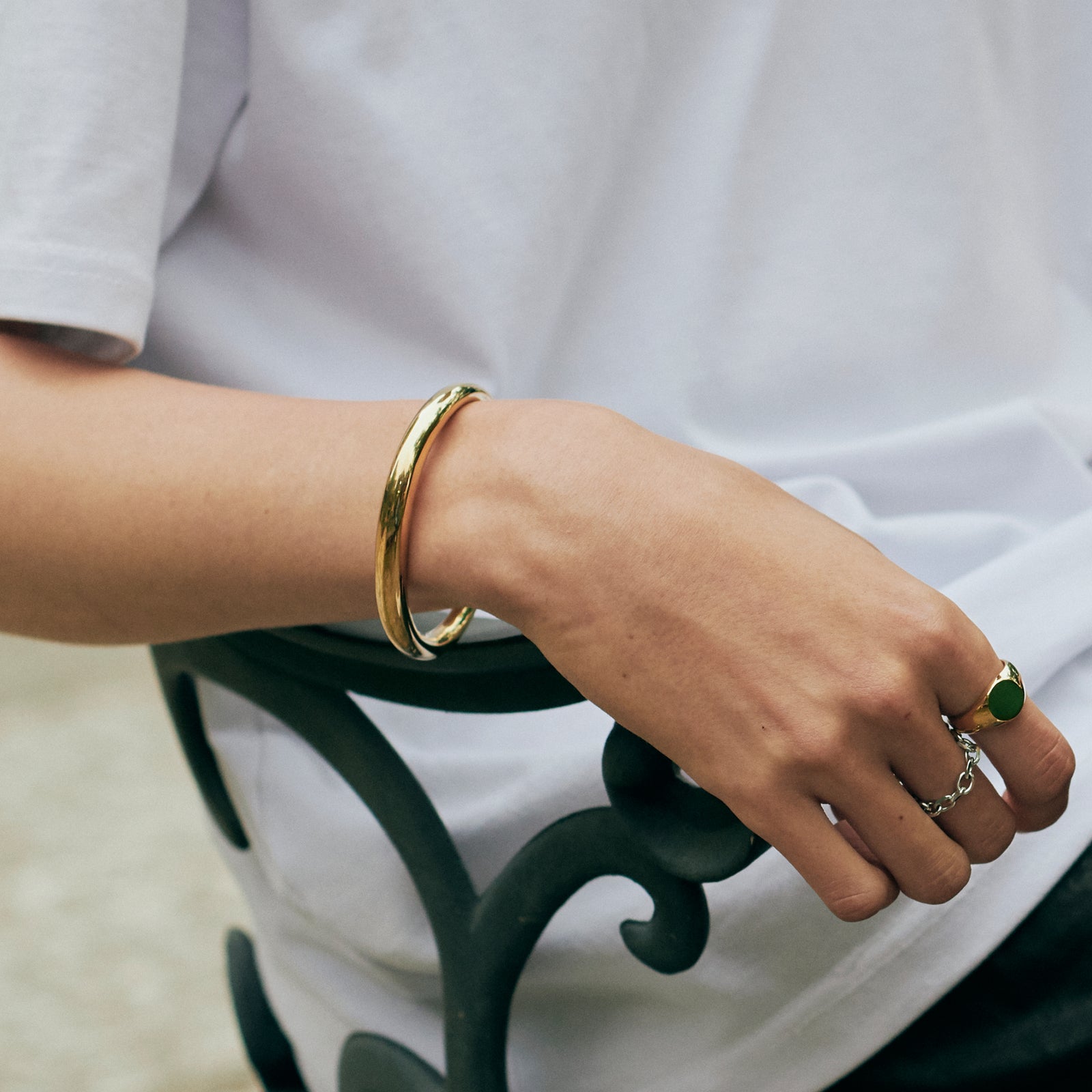 B71 stainless - Adams bangle - gold – VAYA CON DIOS
