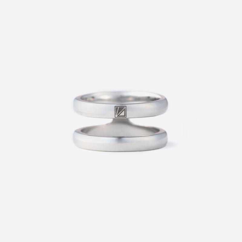 R103 stainless - bridge ring - silver