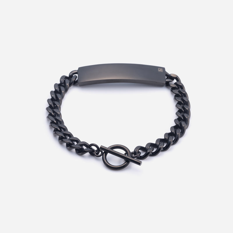 B77 stainless - plate chain bracelet - black