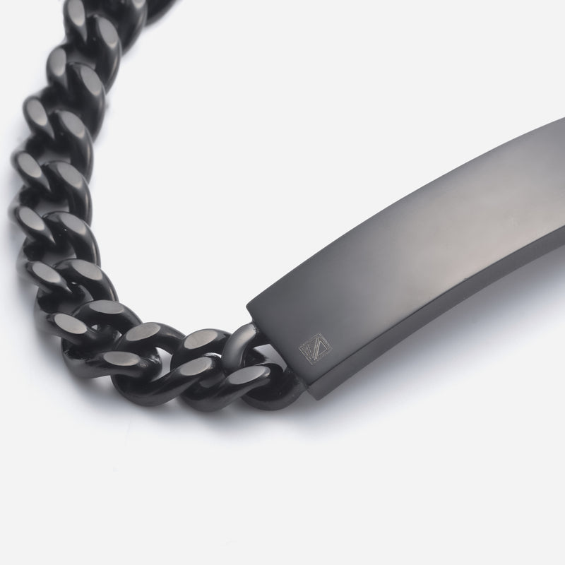 B77 stainless - plate chain bracelet - black