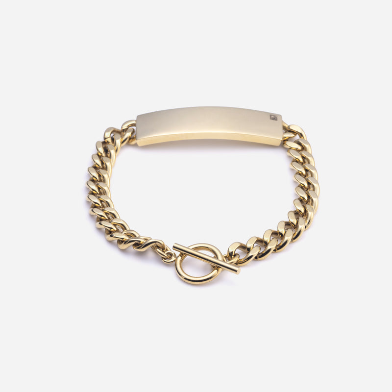 B77 stainless - plate chain bracelet - gold