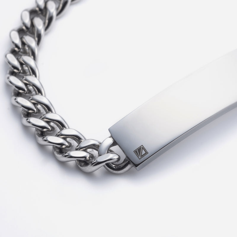 B77 stainless - plate chain bracelet - silver
