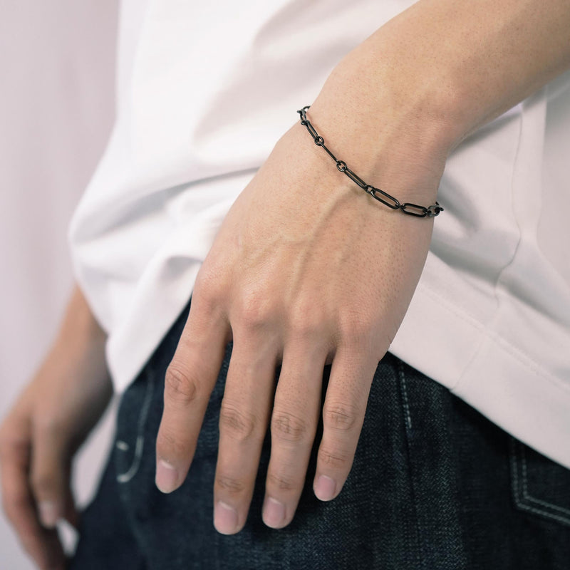 B69 stainless - chain bracelet - black