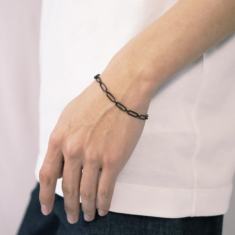 B69 stainless - chain bracelet - black