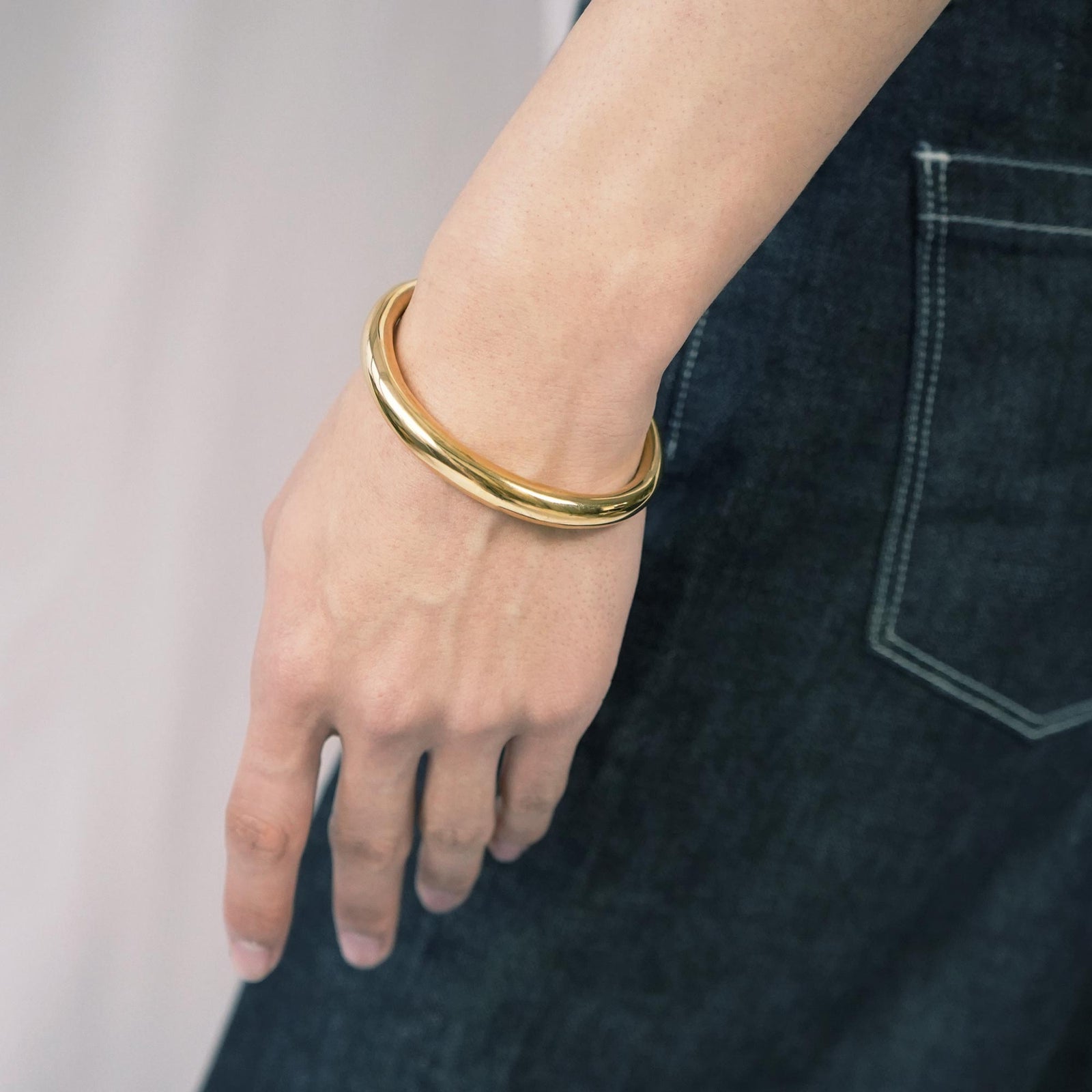 B71 stainless - Adams bangle - gold – VAYA CON DIOS