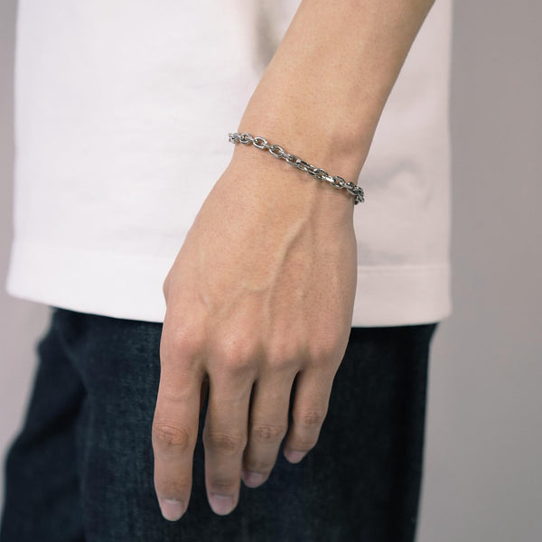 B72 stainless - C.C chain bracelet - silver