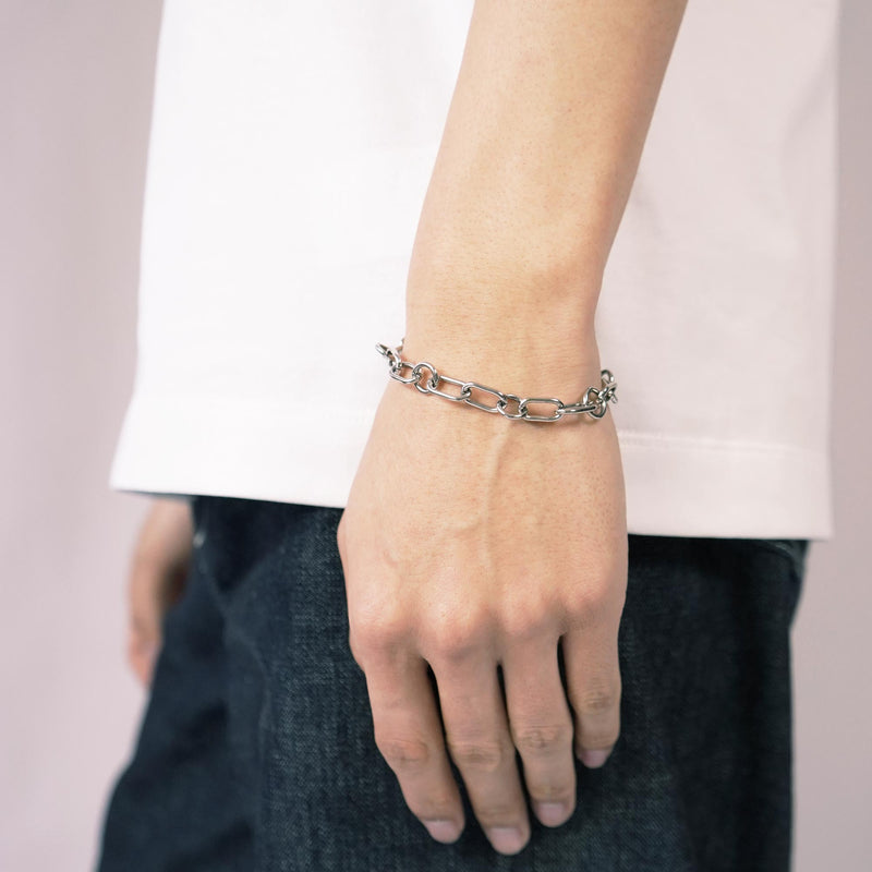 B75 stainless - chain bracelet - silver