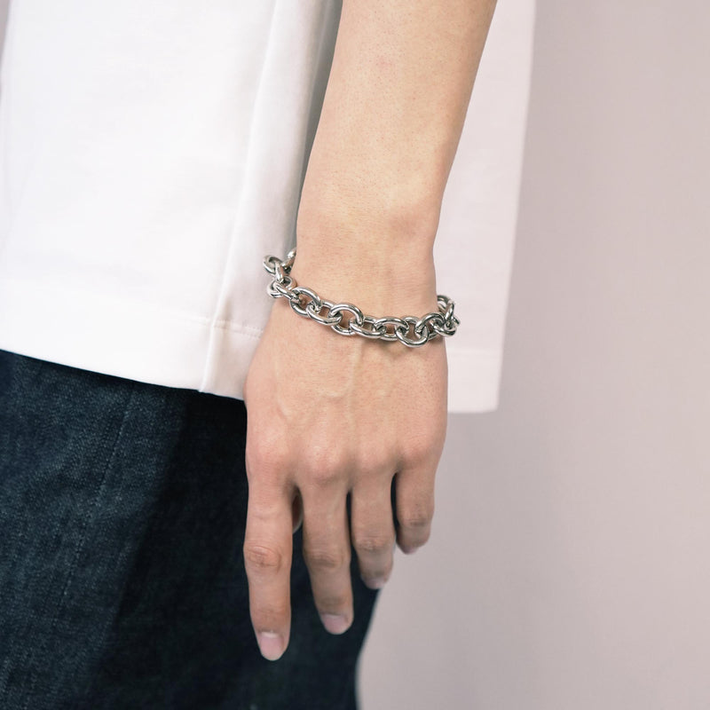 B76 stainless - chain bracelet - silver