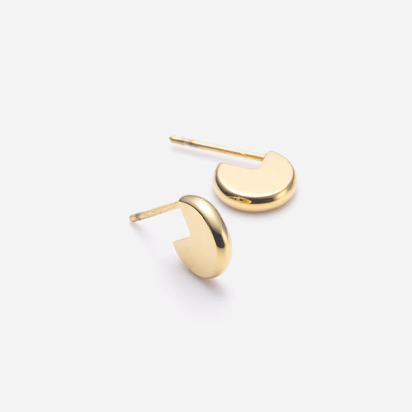 E157 stainless - flat circle pierce（pair）- gold