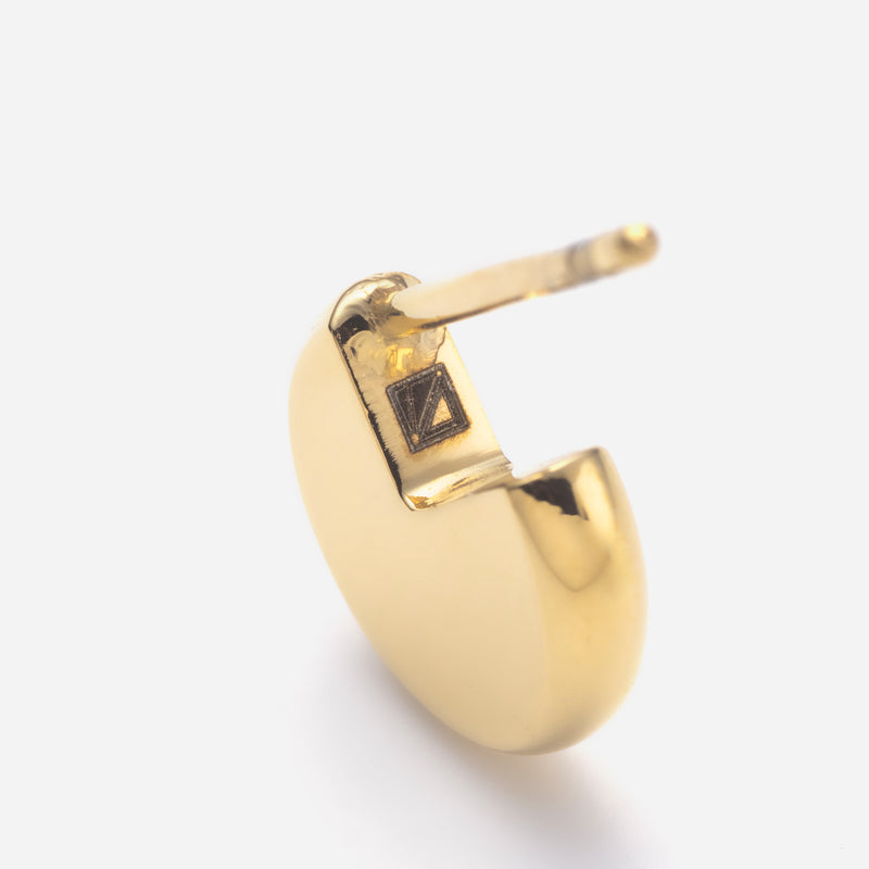 E157 stainless - flat circle pierce（pair）- gold