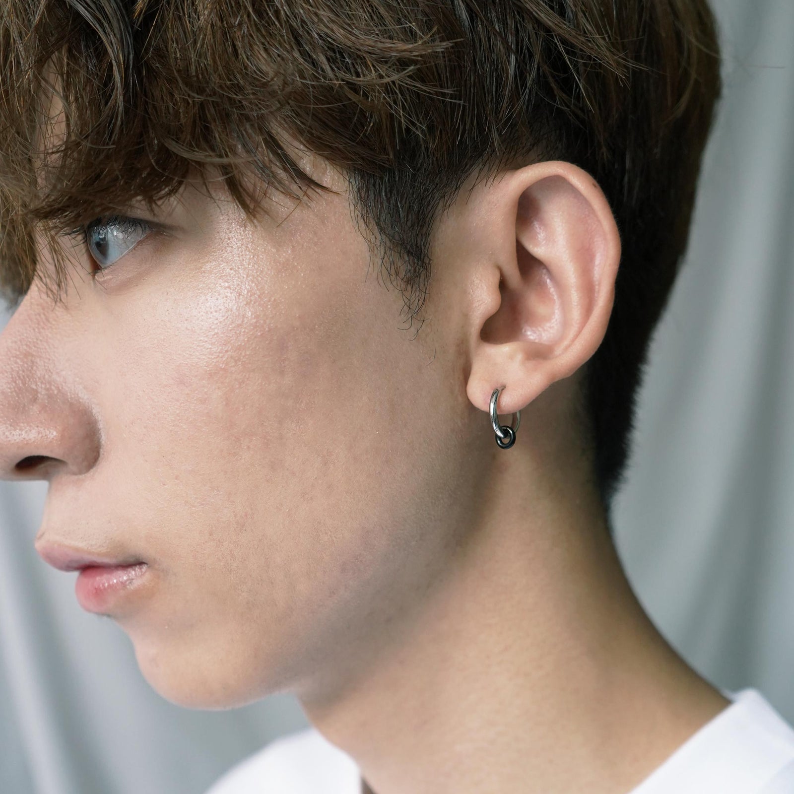 ピアス　リング　イヤカフ　断捨離 E155 stainless - Torus pierce（pair）- silver – VAYA CON DIOS