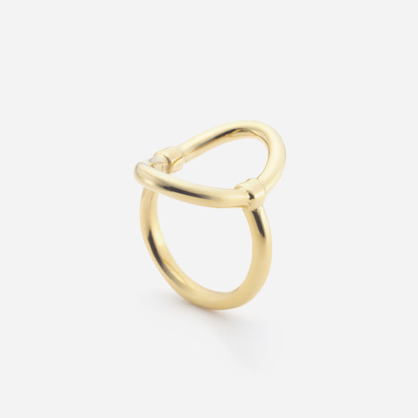 R111 stainless – oval ring - gold