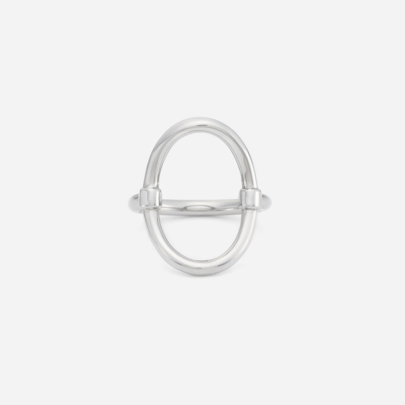 R111 stainless – oval ring - silver