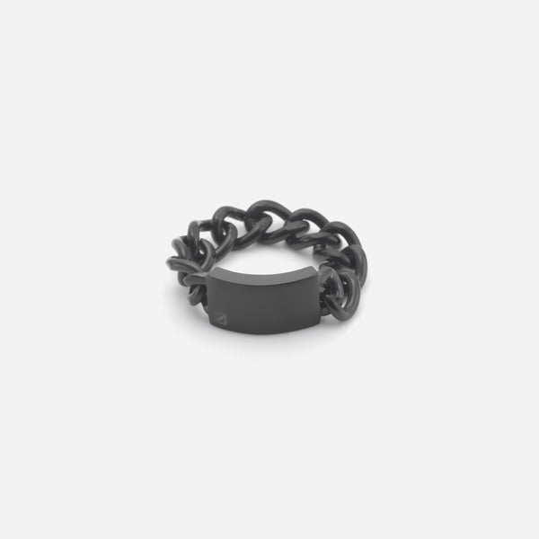 R112 stainless – plate chain ring - black