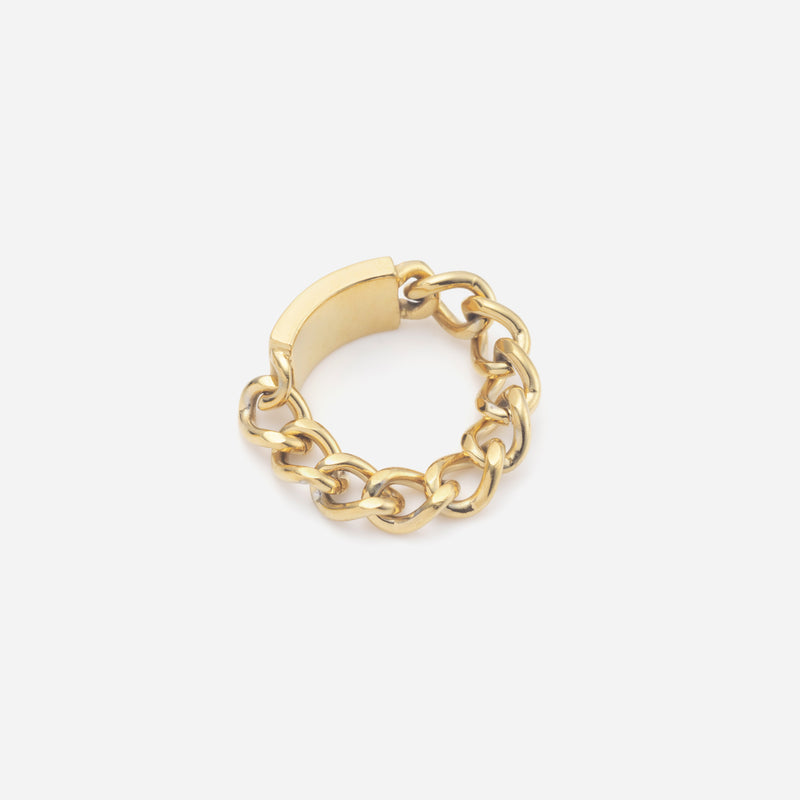 R112 stainless – plate chain ring - gold