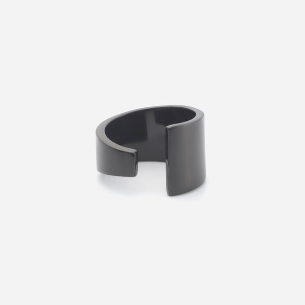 R113 stainless – plate ring - black