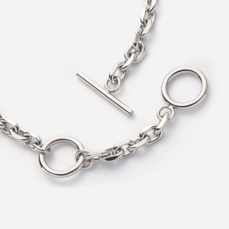 B72 stainless - C.C chain bracelet - silver