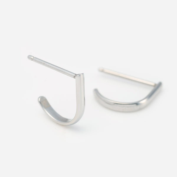 E150 stainless - Hook pierce（pair）- silver