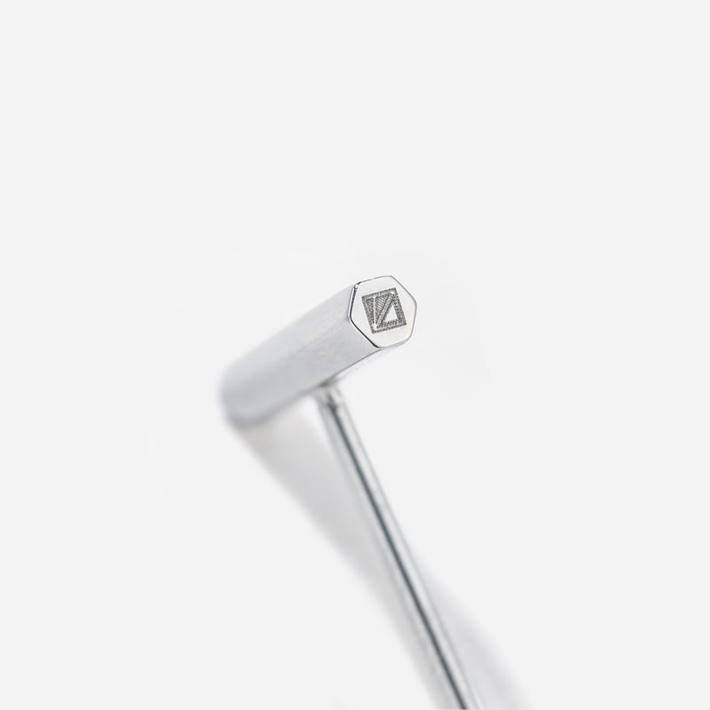 E151 stainless - hexagon bar pierce（pair）- silver