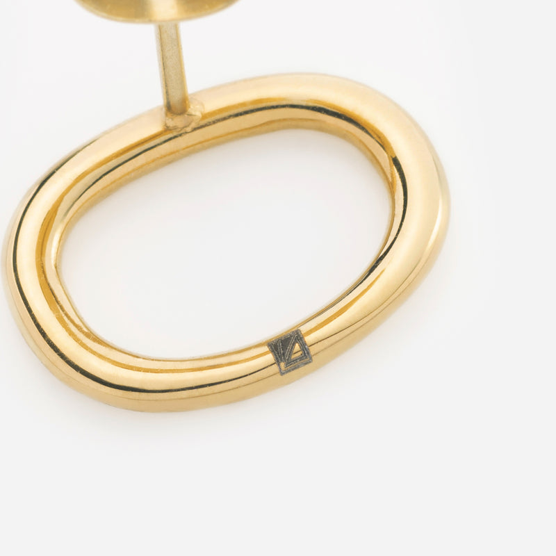 E152 stainless - Ring pierce（pair）- gold