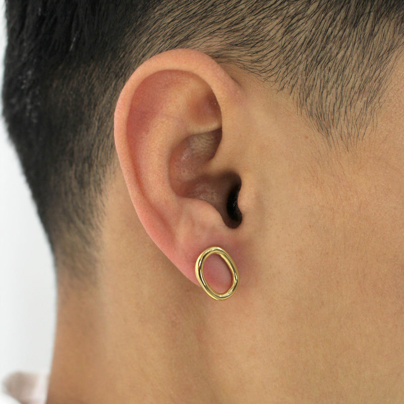 E152 stainless - Ring pierce（pair）- gold