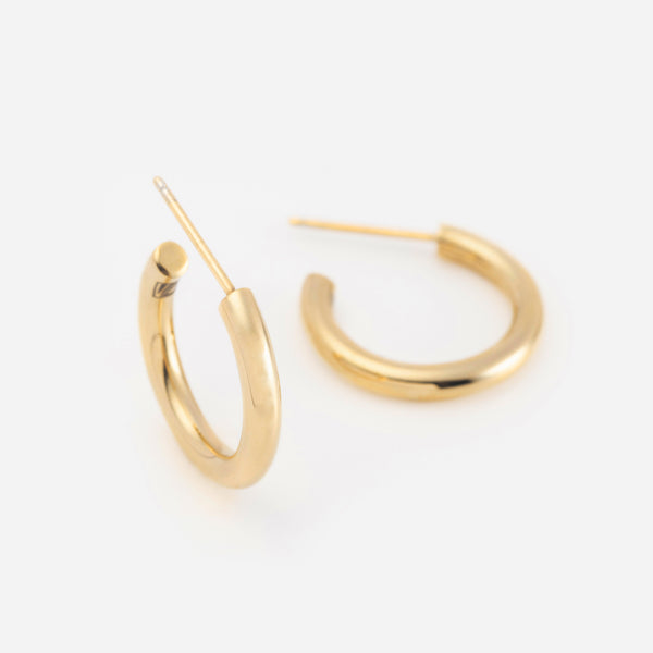 E153 stainless - Hoop pierce（pair）- gold