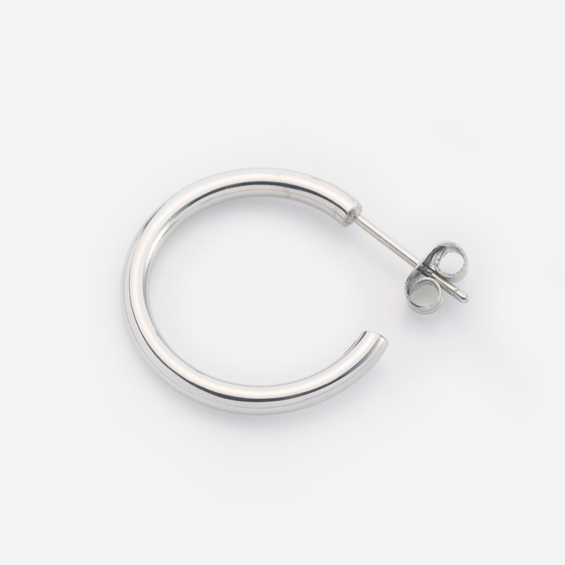 E154 stainless - Hoop pierce（pair）- silver