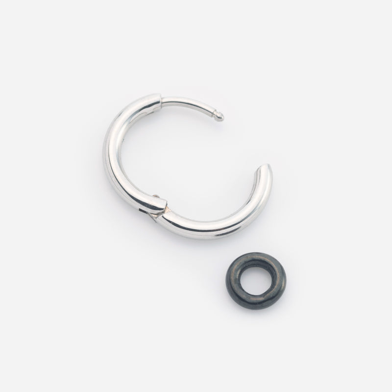 E155 stainless - Torus pierce（pair）- black
