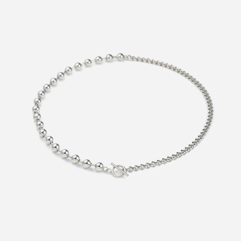 P124 stainless - C.C necklace - silver