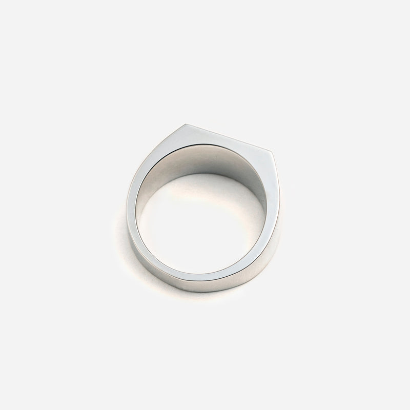 R100 stainless - signet ring - silver