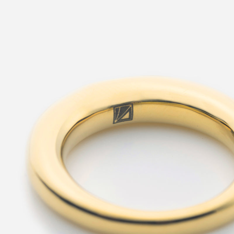 R106 stainless - Adams ring - gold