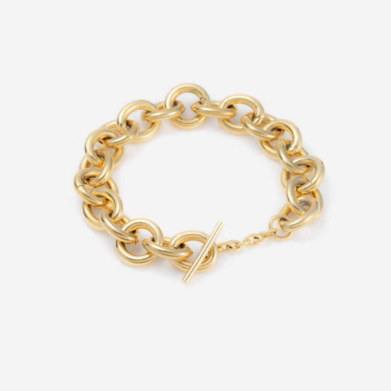 B76 stainless - chain bracelet - gold