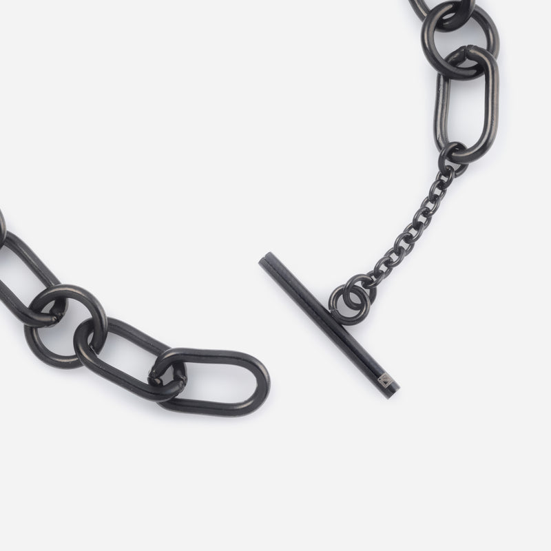 B75 stainless - chain bracelet - black