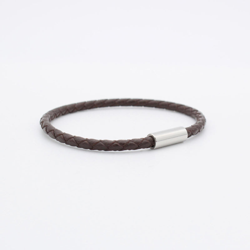 B29 stainless - leather bracelet - brown